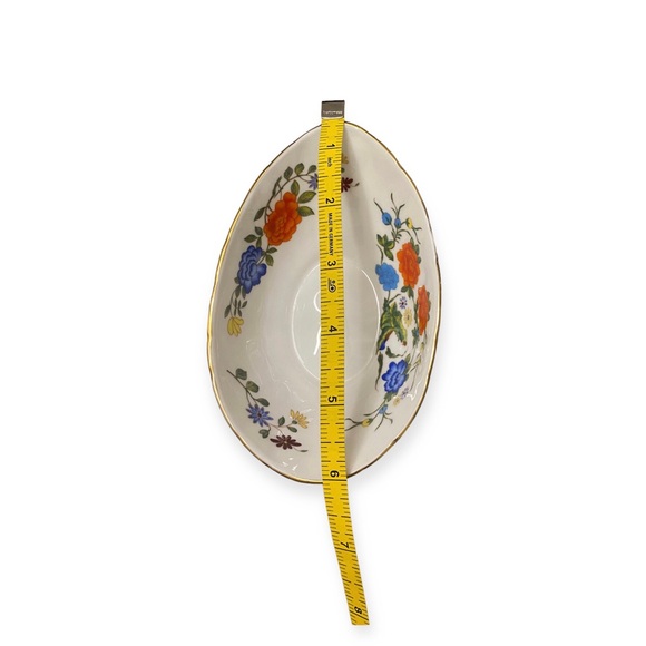 Vintage Aynsley Fine English Bone China Small Floral Serving Bowl & Plate Set - Picture 3 of 9